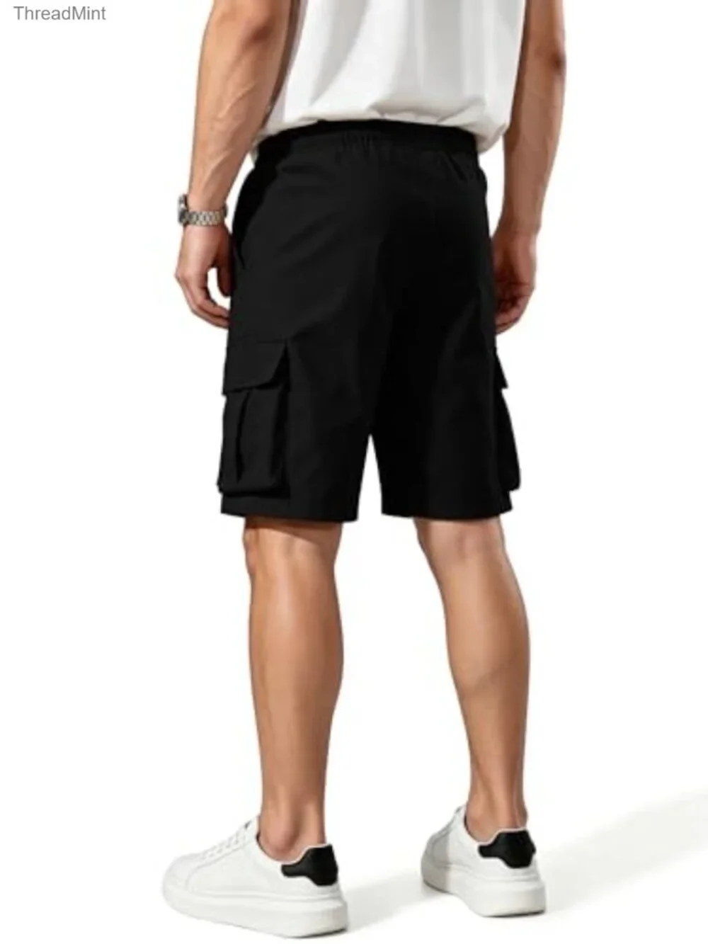 Men's Cargo Shorts Elastic Waist Drawstring Lightweight Casual Summer